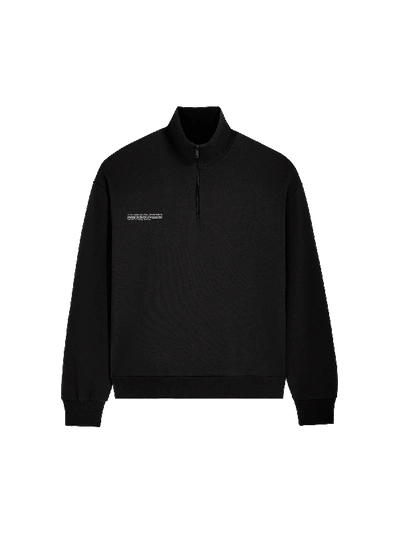 Shop Pangaia Double Jersey Half Zip Sweatshirt — Black S