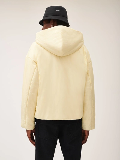 Shop Pangaia Flower-warmth Padded Bomber Jacket — Rind Yellow L
