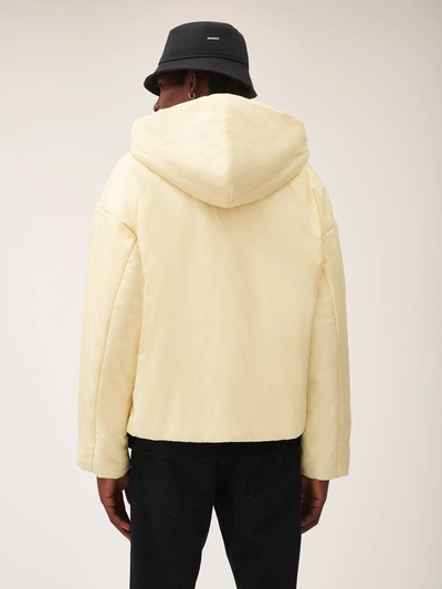 Shop Pangaia Flower-warmth Padded Bomber Jacket — Rind Yellow Xl