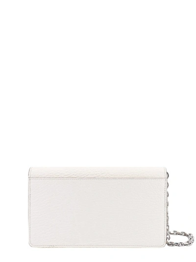 Shop Maison Margiela Iconic Stitching Leather Big Wallet In White