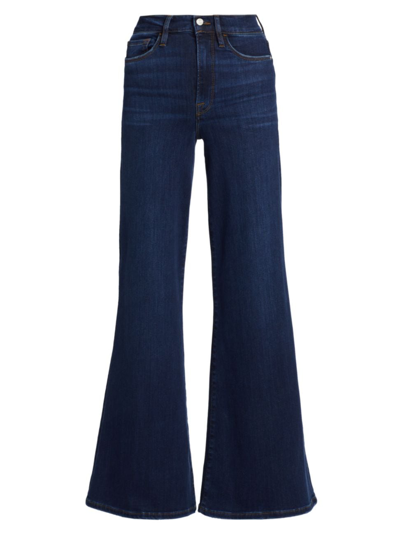 Shop Frame Women's Le Palazzo High-rise Flared Jeans In Majesty