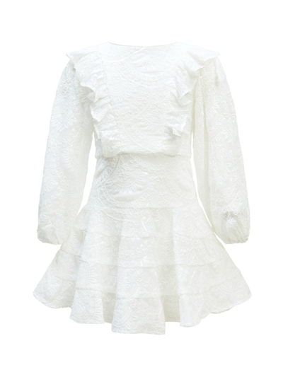 Shop Bardot Junior Girl's Loretta Chiffon Dress In Ivory