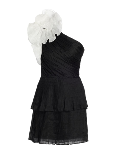 Shop Elliatt Women's Merriment Upscale Rosette Minidress In Black White
