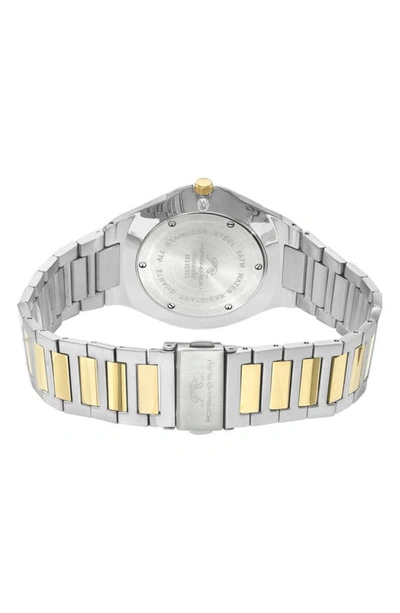 Shop Porsamo Bleu Alexander Two-tone Bracelet Strap Watch, 41mm In Two Tone
