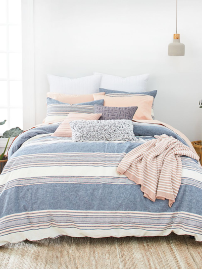 Shop Splendid Tuscan Stripe Comforter Set In Navy Multi