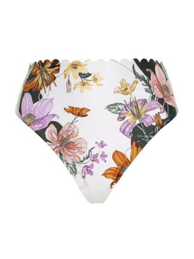 Shop Agua Bendita Women's Penelope Vitreo Reversible High-waist Bikini Bottom In Neutral