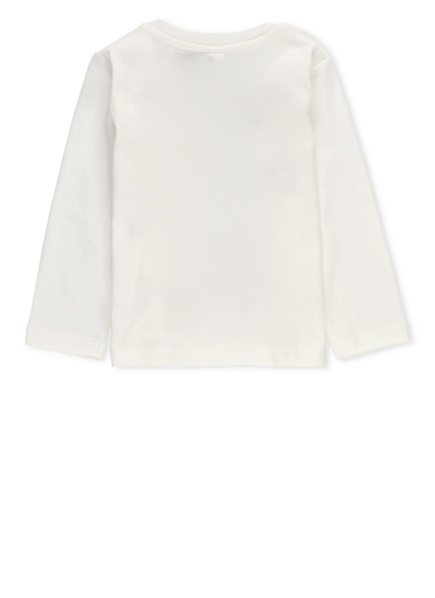 Shop Stella Mccartney T-shirt With Print In Ivory