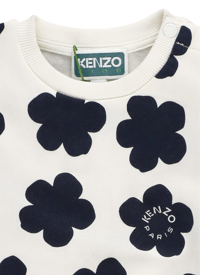 Shop Kenzo Mini Boke Flower Sweatshirt In Ivory