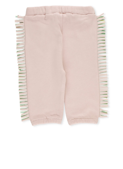 Shop Stella Mccartney Pants With Fringes In Pink