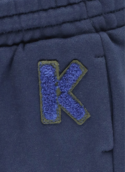Shop Kenzo Cotton Sweatpants In Blue