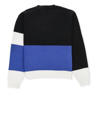 Shop Off-white Bookish Colorblock Sweater In Multicolour