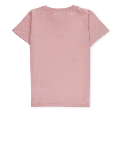 Shop Balmain Logod T-shirt In Pink