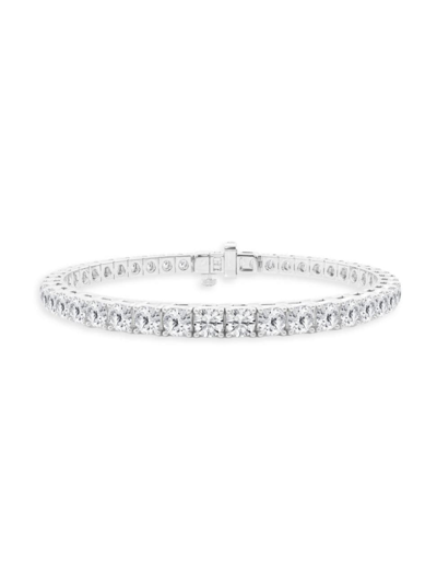 Shop Saks Fifth Avenue Women's 14k White Gold & 9.00 Tcw Natural Diamond Tennis Bracelet