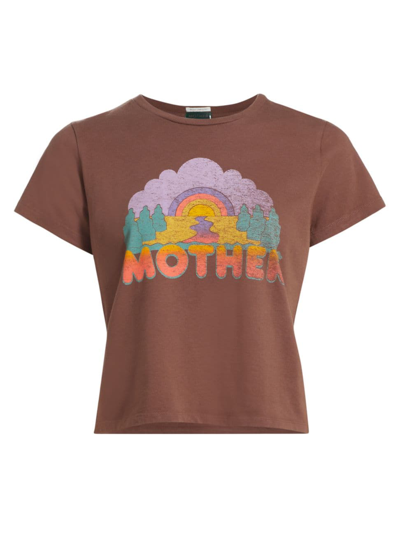 Shop Mother Women's The Boxy Goodie Goodie Cropped T-shirt In  Sunset