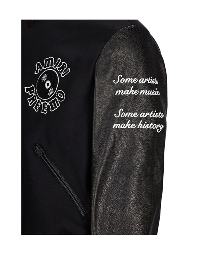 Shop Amiri Varsity Jacket With Logo In Black