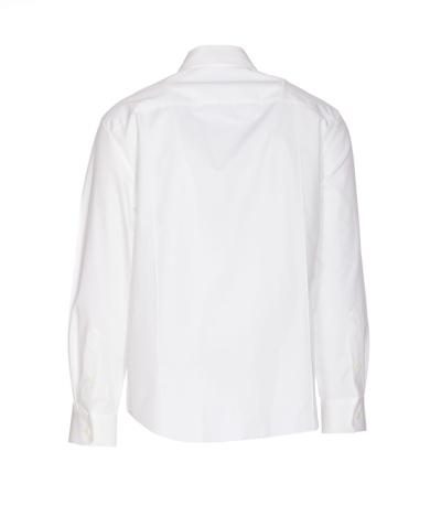 Shop Versace Buckle Shirt In White