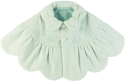 Anna Sui Ssense Exclusive Baby Green Cape In Emerald Green 43