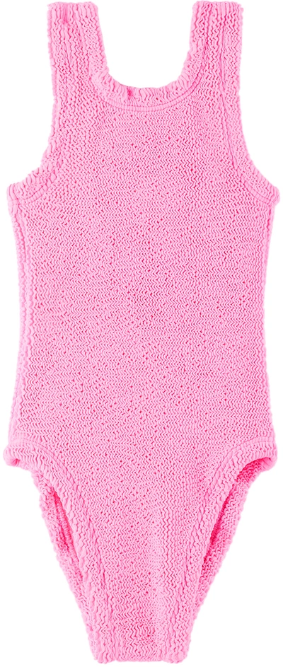 Shop Hunza G Baby Pink Classic One-piece Swimsuit In Bubblegum