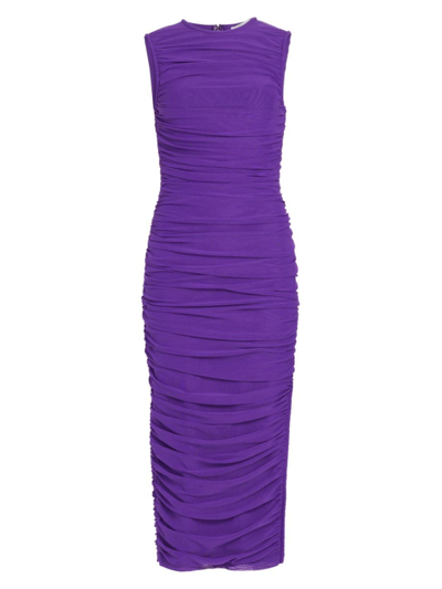 Shop Elliatt Women's Debbi Ruched Mesh Midi-dress In Purple