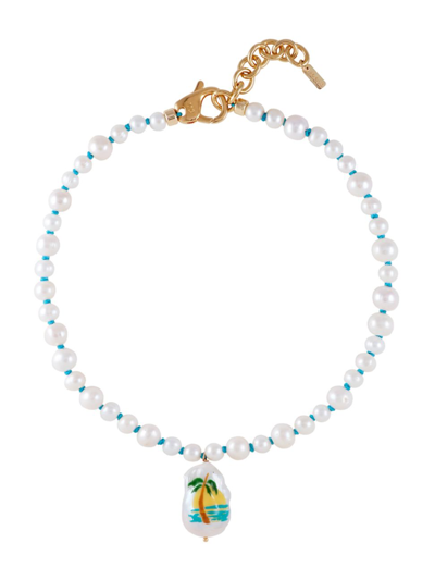 Shop Martha Calvo Women's Verano Freshwater Pearl Necklace In Gold