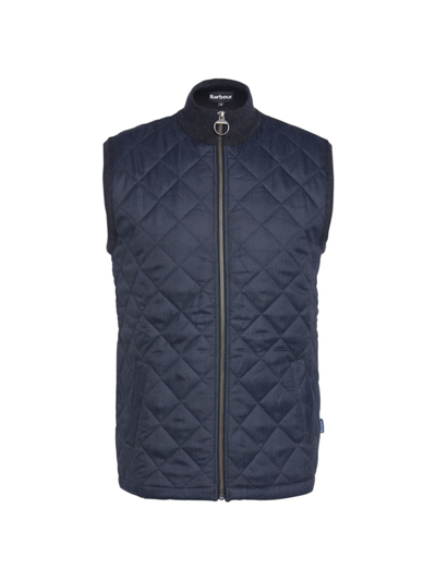 Shop Barbour Men's Cresswell Quilted Cotton-wool Vest In Charcoal