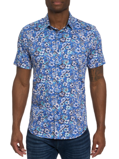 Shop Robert Graham Men's Sole Floral Button-front Shirt In Neutral