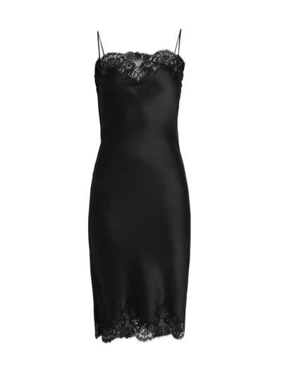 Shop Stella Mccartney Women's Iconic Lace Slipdress In Black