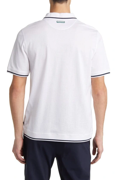 Shop Ted Baker Erwen Regular Fit Textured Tipped Polo In White