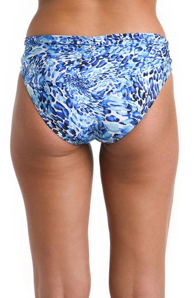 Shop La Blanca Shirred Hipster Bikini Bottoms In Blue
