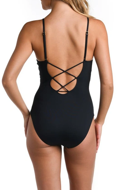 Shop La Blanca Strappy One-piece Swimsuit In Black