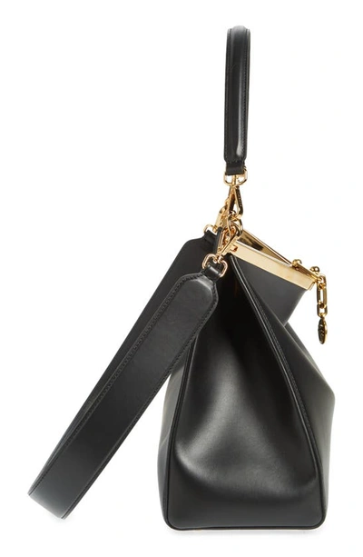 Shop Etro Large Vela Leather Shoulder Bag In Black