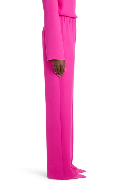 Shop Valentino Wide Leg Silk Pants In Pink Pp