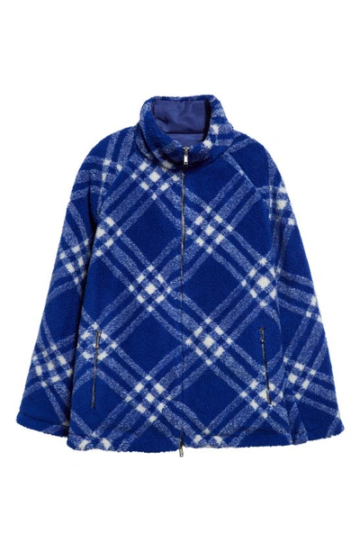 Shop Burberry Equestrian Knight Check Reversible Fleece & Nylon Jacket In Knight Ip Check