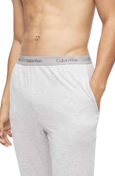 Shop Calvin Klein Modal Blend Jogger Pajama Pants In Grey Heather