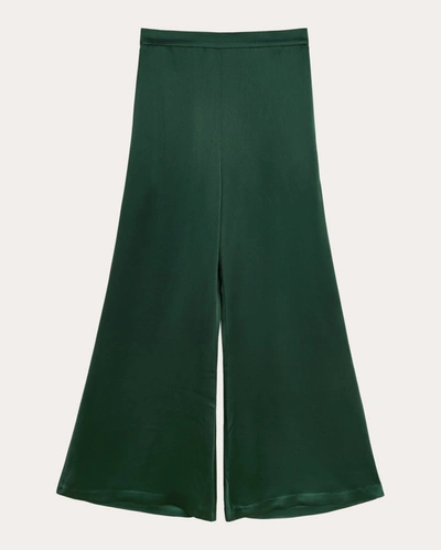 Shop By Malene Birger Women's Lucee Shiny Wide-leg Pants In Green