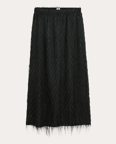 Shop By Malene Birger Women's Palome Fringe Skirt In Black