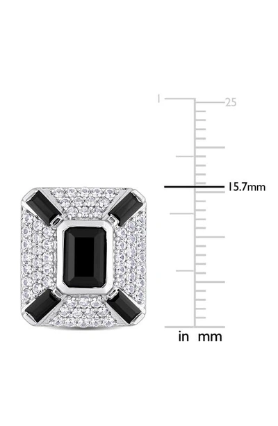 Delmar Sterling Silver Jewel Embellished Cufflinks In Black