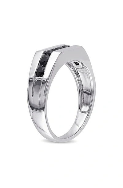 Shop Delmar Sterling Silver Black Sapphire Ring