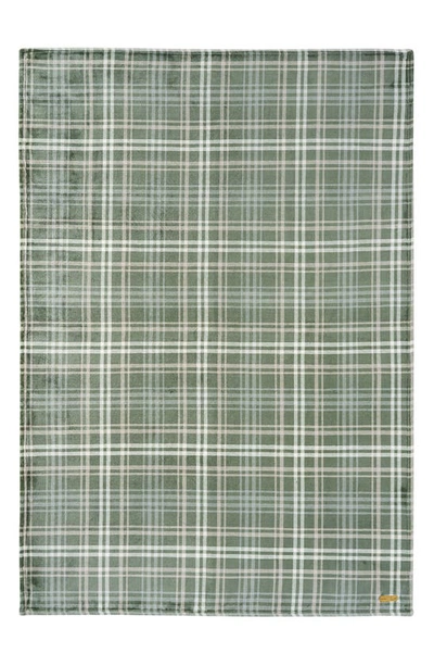 Shop Ymf Cozy Plush Throw Blanket In Green Check