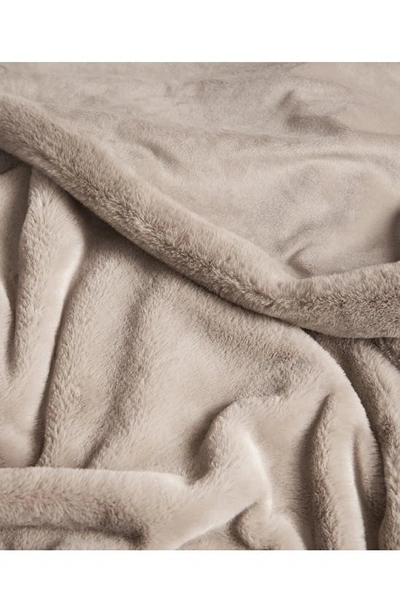 Ymf Faux Fur Throw In Tan