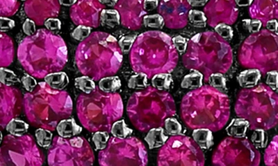 Effy 14k Rose Gold Pavé Pink Sapphire Heart Stud Earrings In Pink