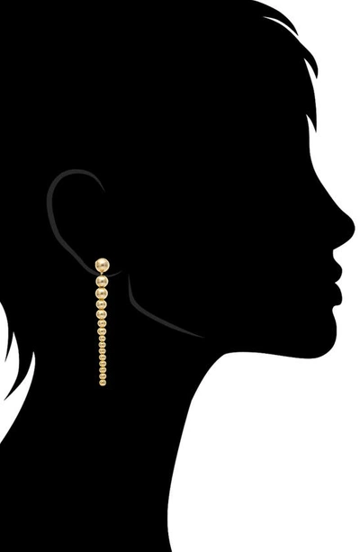 Rivka Friedman 18k Gold Plated Beaded Linear Drop Earrings In 18k Gold Clad