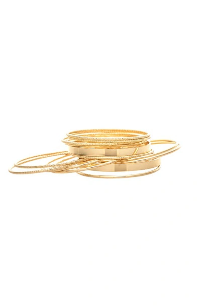 Rivka Friedman Set Of 14 Bangle Bracelets In 18k Gold Clad