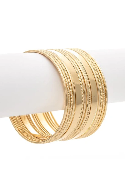 Rivka Friedman Set Of 14 Bangle Bracelets In 18k Gold Clad