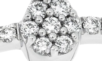 Shop Bony Levy Mika 18k White Gold Pavé Diamond Pear Ring