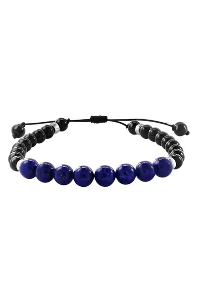 Shop Effy Lapis Lazuli & Onyx Beaded Slider Bracelet In Blue