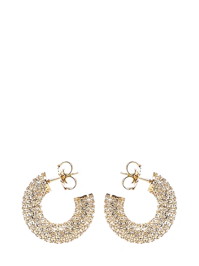Shop Amina Muaddi Cameron Small Earrings In Oro