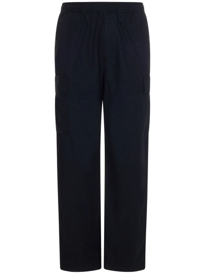 Shop Stussy Ripstop Cargo Beach Trousers In Nero