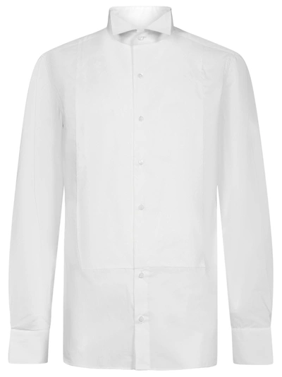 Shop Luigi Borrelli Camicia  In Bianco