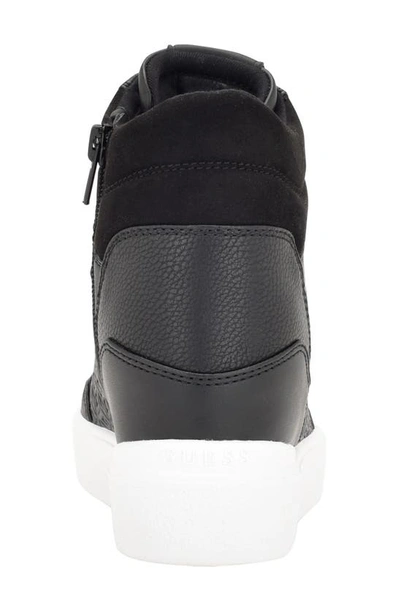 Shop Guess Blairin Wedge Sneaker In Black